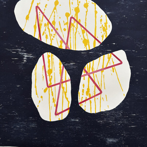 Danaë. Woodcut /Stencil. 52 x 38,5 cm. 2025