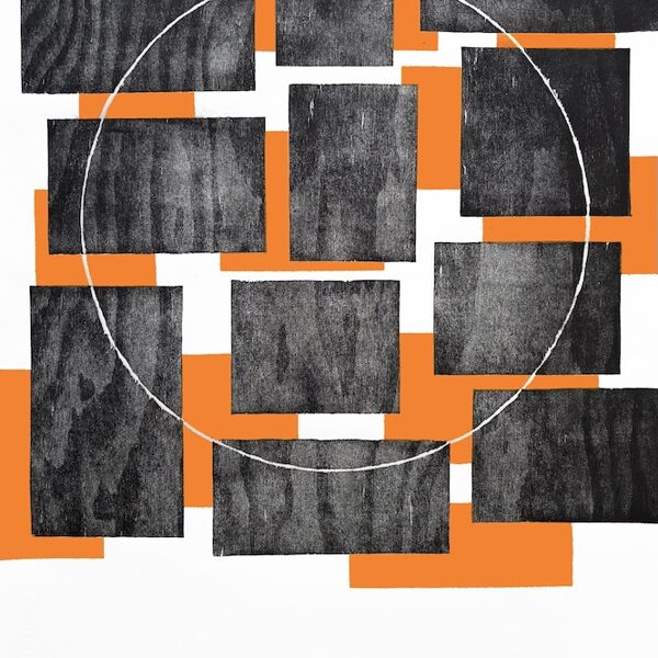 Akhenaten. Woodcut /Stencil. 52 x 38,5 cm. 2025