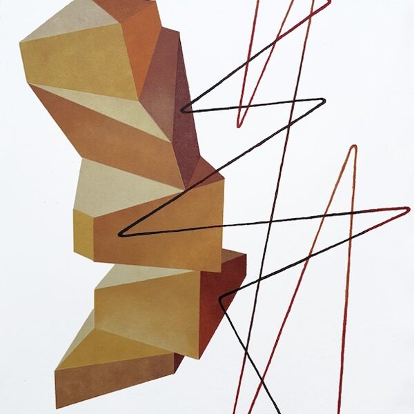 Hercules and Antaeus. Stencil. 38 x 56 cm. 2025