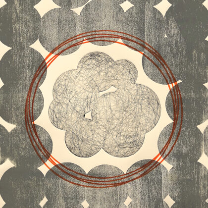 Calypso. Drypoint, woodcut, linocut. 2023. 52 x 38,5 cm