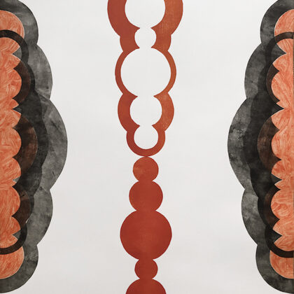 Ártemis Efesia. Monotype / woodcut / linocut. 2023 52 x 38,5 cm