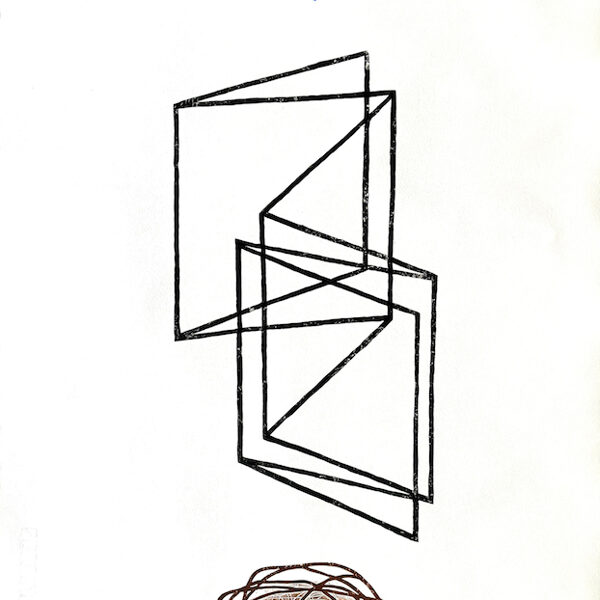 Transfiguration. 2024. Monotype on acetate/Stencil. 52 x 38,5 cm