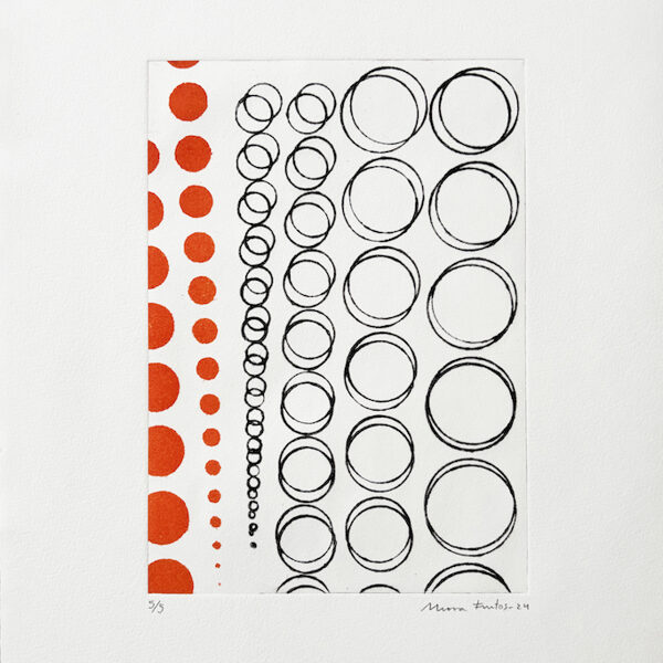 Drypoint/ Stencil. 21 x 15 cm.