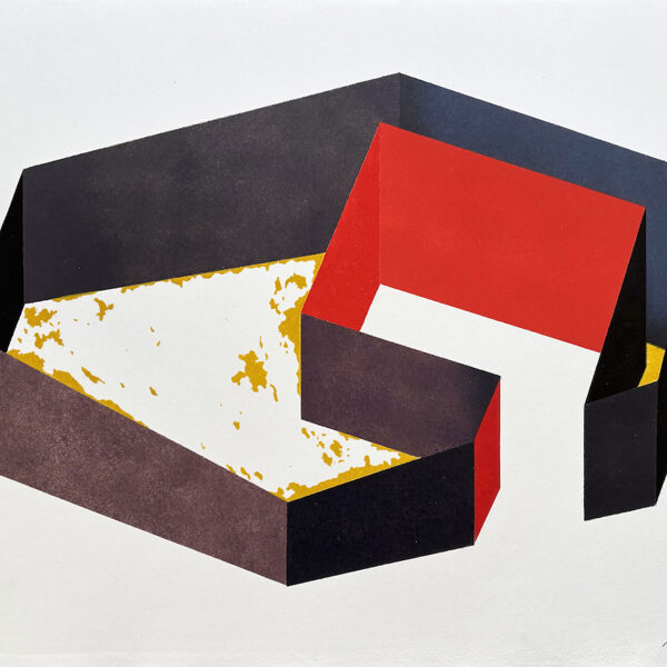 Enclosed garden I. 38 x 56 cm. Stencil. 2025