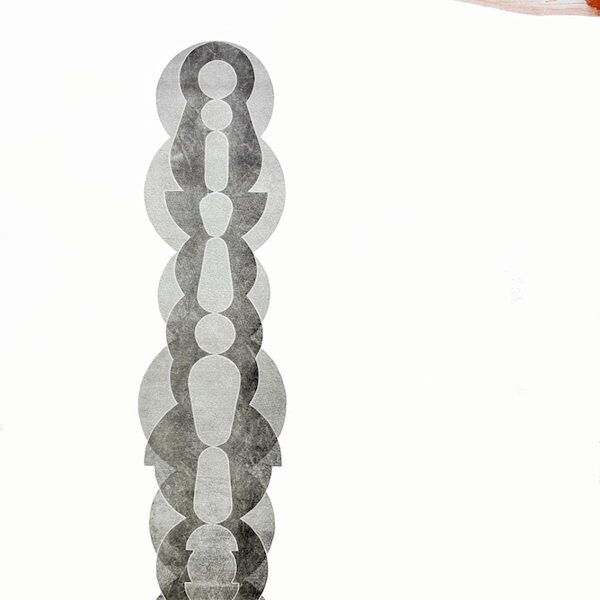 Nostalgia. 2025. Monotype on acetate / Woodcut. 52 x 38,5 cm