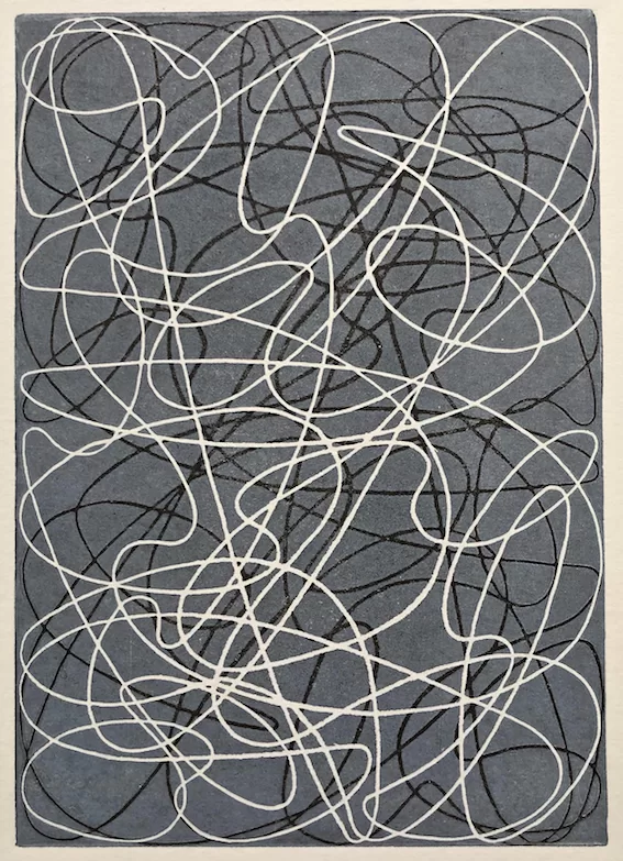 Fumoir. Linocut. 2022. 21 x 15 cm