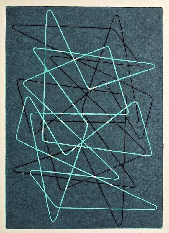 Through the Looking Glass I/B. Linocut. 2021. 21 x 15 cm