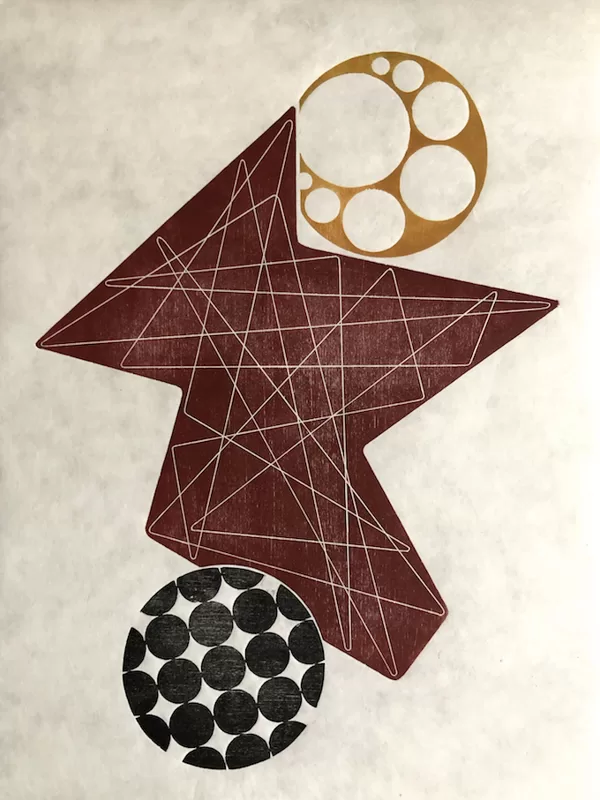 Spanish Dancer. Woodcut. 2022. 56 x 41,5 cm