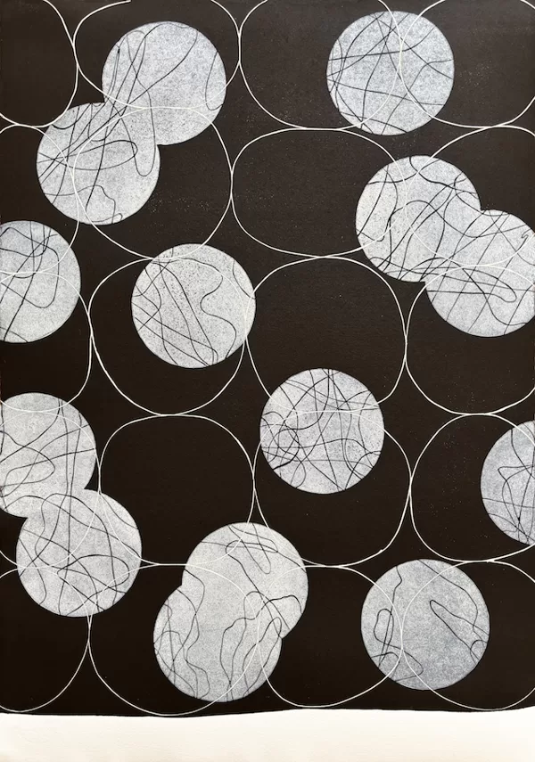 Huerta del Tamarit. Linocut. 2024. 52 x 38,5 cm