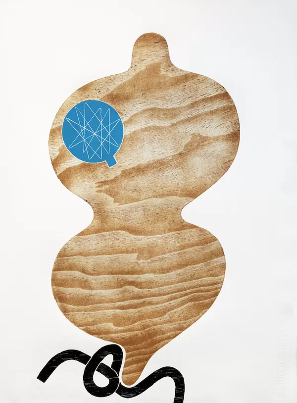 Nuda Veritas. 2025. Woodcut / Linocut. 52 x 38,5 cm. 